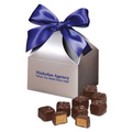 Chocolate Peanut Butter Meltaways in Silver Gift Box